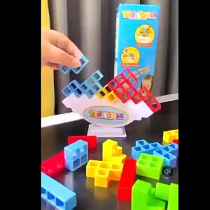 Mainan Edukatif Anak Balancing Block Tetris Tetra Tower Games Balok Susun