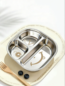 HANXIAO | Childrens 304 Stainless Steel Divided Tray