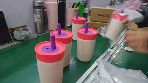 12oz Portable Thermos Cup Coffee Mug Stainless Steel Vacuum Flask Cold&Hot Sport Cup Car Cup with Straw Travel Mug Insulated Cup
