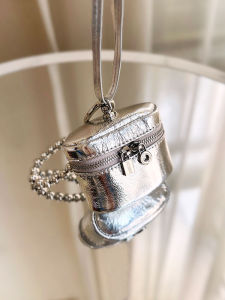 Mini Coin Purse Head Layer Cowhide Leather Necklace Crossbody Key Holder Bag Fashion Trendy Design Earphone Storage Bag