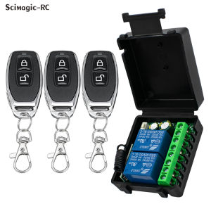 RF 433Mhz Remote Control Wireless Switch DC 12V 24V 10A 2CH Relay Receiver Mini Transmitter For Door Electromagnetic Lock DIY