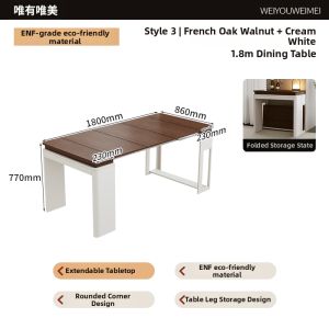 Weimei | Extendable Mobile Dining Table