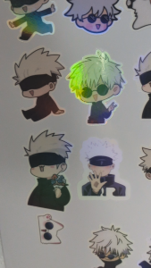 [Set of 25+] Jujutsu Kaisen Gojo Satoru Chibi Waterproof Vinyl Stickers | Anime Kiss-Cut Decal for Laptop Tumbler Phone Case & Journal