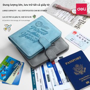 deli | Anti-theft Anti-skimming Multifunction Passports Holder