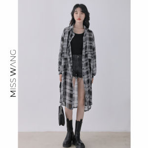 Wang Xiaomao Chiffon Plaid Sun Protection Clothing: A Guide to Retro Design Women's Cardigans