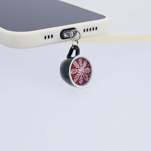 Dustproof Phone Cap Pendant Coffee Bean Decoration Suitable for Huawei Xiaomi iPhoneC Type Decorative Resin Heart Shaped