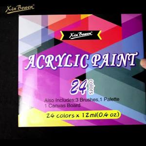 Bộ Sơn Acrylic 24 Màu Kèm Giấy Và Bảng Pha Màu Bộ Quà Tặng Nghệ Sĩ Dụng Cụ Vẽ Đầy Đủ Cho Người Mới Bắt Đầu Và Chuyên Nghiệp