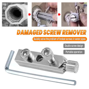 Vacaka 1Set Easy Removal Screw Extractor Kit Remover for Damaged Water Valve
