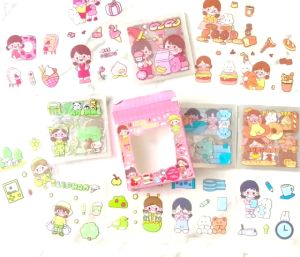 Stiker Momo 100lembar Sticker Deco Botol Diary Korea Lucu Anti Air