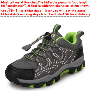 Kids Hiking Shoes 27-40 Anti-Skid Cool Oxford Fabric Water-Repellent Lively Boys Breathable Casual Outdoor Walking Shoes Children Sneakers Durable Fashion Sytle Kindergarten Teenagers Sports Footwear Youngsters Primary School Students Mountaineering Boots