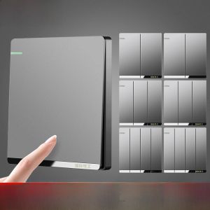 Loại 86 Đèn Điều Khiển Đơn Công Tắc Sử Dụng Tại Nhà Bảng Điều Khiển Đôi Phòng Ngủ 4 Chiều 3 Chiều Công Tắc Ổ Cắm Điện Vật Dụng