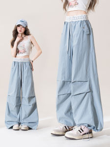 Aesthetic Lace Spliced Casual Loose Culottes