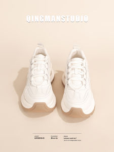 Leisure Home Full Cowhide Thick Bottom Sports Dad Shoes Womens Summer 2025 New Model Breathable Casual Shoes Fashionable