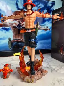 One Piece Portgas D Ace Wide Arms Battle Pose Collectible Action Figure 26cm High
