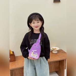 BEEJOY Cute Kuromi Chest Bag Kids Colorful Cross Body Bag Girl Fashion Mini Bag Sanrio Korean Style Coins Bag