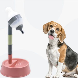 Adjustable Pet Standing Water Dispenser Cat Dog Standing Bowl with Detachable Pole Automatically Feeding Water
