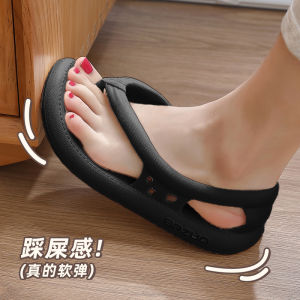 Flip Flops Womens Bag Heel Summer Outwear Shit Feeling Home Non-Slip Home Beach Flip-Flops Fashion Sandals Men