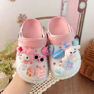 2025 New Girls Outdoor Wear Anti-Slip Clog Shoes Summer Cartoon Korean Style EVA Slippers Comfortable Sensation Slip-On Shoes