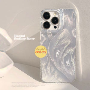 CO13 CASE HOLOGRAM SILVER FEATHER IPHONE 7 8 X 11 12 13 14 15 PRO MAX