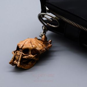 พวงกุญแจกะโหลกพรีเดเตอร์จิ๋วเขี้ยวคู่ เรซิน เหมือนจริง งานปราณีต เกรดส่งออก
