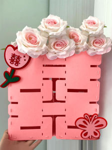 Engagement Decoration 3D Double Happiness Character Wedding Essentials Bedroom Decor Living Room Tabletop Wedding Supplies