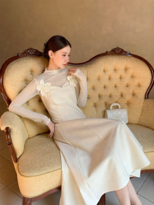 XXNING | French Style Lace Underwear and Dress Set