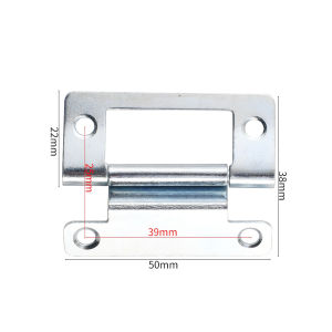 2PCS Bearing Supported Crank Hinges for RV Doors Iron Flat Mount Type for 15mm to 19mm Door Thickness Applications
