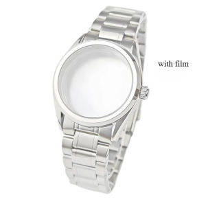 33.5mm Watch Case For NH35 NH36 34 4R Sapphire Crystal Strap Mod Parts Stainless Steel oyster