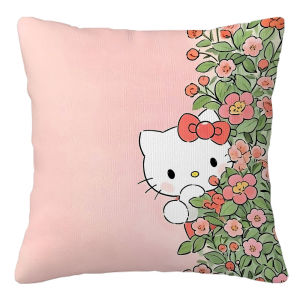Sanrio | Sanrio HELLO kitty Pillow Covers Cartoon Sofa Decorative Home Double-sided Printing Short Plush Cushion Cover Christmas gifts