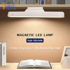 Vimite 3 Colors Wireless Desk Lamp With Remote Control USB Rechargeable Touch Reading Table Light With Angle Adjustment Plate Dimmable Eye Protection Bar Night Lamp for Room Wall Bedroom Dormitory Under Cabinet Lighting