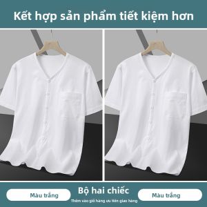 TIANJIANG | Áo Thun Tay Ngắn Form Rộng Thoải Mái từ Cotton dành cho Người Cao Tuổi