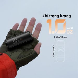 Máy Bơm Điện Cầm Tay FLEXTAIL ZERO PUMP Dành Cho Đệm Ngủ - Máy Bơm Hơi Bằng Nhôm Nhẹ 30g Với 1 Pin Sạc Đi Kèm