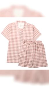 ชุดนอน บิ๊กไซส์ Cotton pajamas ชุดอยู่ใส่ที่บ้าน เสื้อแขนสั้นกางเกงขาสั้น ใส่ได้ชายหญิง สไตร์มูจิ เเห้งเร็ว ใส่สบาย ระบายอากาศได้ดี