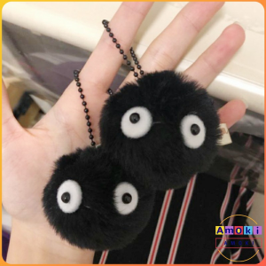 Small Briquettes Keychain Pendant: Hayao Miyazaki Spirited Away Girl & Cute Elf School Bag Chain