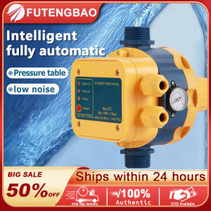 Electronic Automatic Pump Control 220V Automatic Water Pump Pressure Controller Regulator Professional Household Pressure Switch Intellige Water Shortage Protection With Pressure Gauge Adjustable Pressure Start Stop Controller