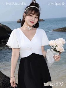 plus Size One Piece Swimsuit Womens New 2024 Hide Belly Slimming Big Sister Swimwear Sporty Yoga Fitness Fans Supplies