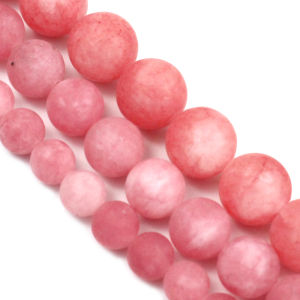 Matte Pink Agate Stone round Beads DIY Crystal Bracelet Handmade Jewelry Accessories Semi-Precious Stones  out New
