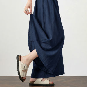XINGJUSHE | Lightweight Linen Skirt Pants Pink Summer Petite Style