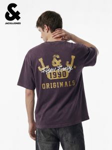Jack Jones | Summer Mens T-shirt Ribbed Round Neck Art Graffiti Letters