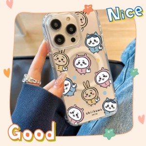 น่ารัก การ์ตูน Gieka Wow เคสแม่เหล็กแข็งที่มีการซึมผ่านสูงสำหรับ iPhone 11 12 13 14 15 16 17 Pro Max 8 Plus X XR XSmaxSE เคสแม่เหล็กอะคริลิกกันตกสำหรับ iPhone17