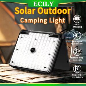 ECILY Solar LED Night Lights High-Brightness Portable Rechargeable Perfect Outdoor Courtyard Lights Floodlights And Sensor Wall Lights for Outdoor Adventures BBQs Parties Emergencies And Camping