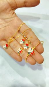 [ COD ] Noin Set Perhiasan Anak Lucu Miki Mose Lapis Emas SPA42