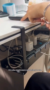 2025 upgraded thickened version Extendable Cable organizer 30-58CM Cable Management under desk Tray Table Pc Computer Cord Socket Holder