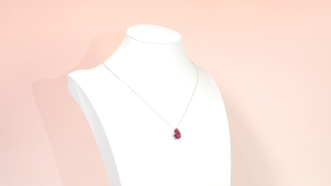 S925 สเตอร์ลิงเงินห้องปฏิบัติการปลูกทับทิมกับเลือดpigeon 10x14mm แดงลูกแพร์ตัดจี้เครื่องประดับแฟชั่น