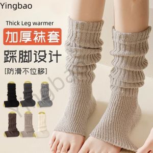 Yingbao Women Soft Long Leg warmer Knitted Winter Warm Ladies Sock
