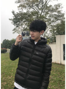 ZHUOCAN | Snow Embroidery Light Warm Mens Down Jacket with Hood