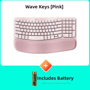 Logitech | Ergonomic Bluetooth Wireless Keyboard With Palm Rest Pink