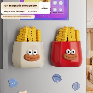 Fridge Magnet Storage Box Kitchen Wall Hanging Magnetic Stick Personalized Creative Home Decorative Adhesive Back Organizer