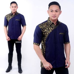 kemeja batik kekinian - kemeja lengan pendek - kemeja batik murah