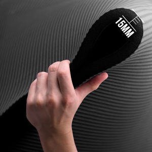 JBA Excercise Matt For Workout Set Thick 15mm Extra Wide Portable With Carrier Bag NBR Skin Friendly Lightweight Waterproof Yoga Mat For Exercise For Women Good Quality